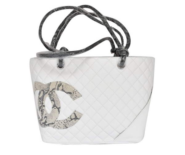 7A Discount Chanel Cambon Black CC A25169 White Shoulder Bags